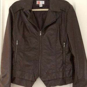 FAUX LEATHER MOTO JACKET